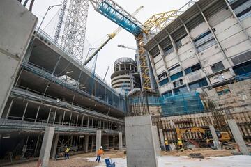 Nuevas imágenes: las obras del estadio Santiago Bernabéu avanzan a buen ritmo