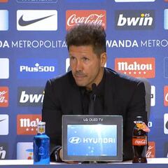 Simeone: "Nos halagan porque tenemos buenos futbolistas"