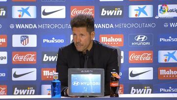 Simeone: "Nos halagan porque tenemos buenos futbolistas"