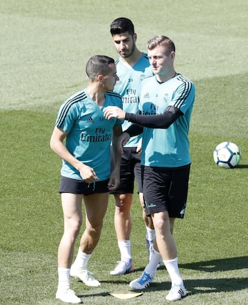 Lucas Vázquez, Marco Asensio y Toni Kroos. 