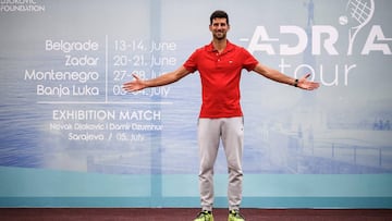 Djokovic, durante la presentaci&oacute;n del Adria Tour.