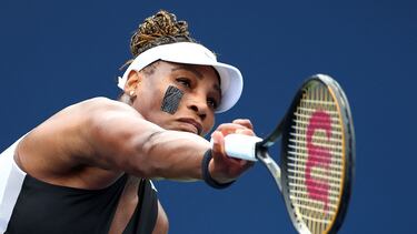 Serena Willliams, durante su último partido contra Nuria Párrizas en el Masters de Canadá.