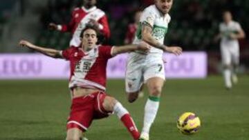 Raúl Baena, en el partido frente al Elche.