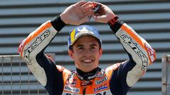 MotoGP - Spanish Grand Prix - Circuito de Jerez, Jerez, Spain - May 5, 2019  Repsol Honda Team&#039;s Marc Marquez celebrates after winning the race  REUTERS/Jon Nazca