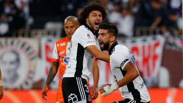 Futbol, Colo Colo vs Cobresal.
Fecha 10, campeonato Nacional 2022.
El jugador de Colo Colo Emiliano Amor, celebra el gol contra Cobresal durante el partido de primera division realizado en el estadio Monumental.
Santiago, Chile.
17/04/2022
Marcelo Hernandez/Photosport
Football, Colo Colo vs Cobresal
10th date, 2022 National Championship.
Colo Colo’s player Emiliano Amor, celebrates a goal against Cobresal during the first division match at Monumental stadium.
Santiago, Chile.
17/04/2022
Marcelo Hernandez/Photosport