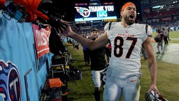 Cincinnati Bengals&rsquo; tight end C.J. Uzomah suffered an MCL sprain in the AFC championship game vs Chiefs, but now celebrates the championship he wished for.