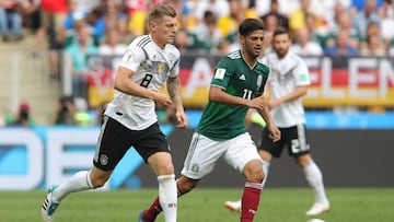 Carlos Vela corrió 6 mil 542 metros para anular a Alemania y Kroos