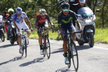 Nairo Quintana, Thibaut Pinot y Vincenzo Nibali.