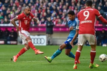 Las imágenes de Arturo Vidal en el triunfo del Bayern Múnich por 8-0 ante el Hamurgo