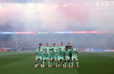 El once inicial del Athletic Club. 