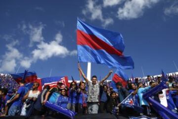 Hinchas de Universidad de Chile en un nuevo Superclásico. 