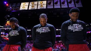 Andre Iguodala, antes de un partido de la NBA con Miami Heat