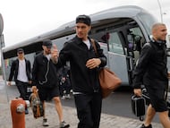 Antony, junto a Pablo García, Abde y Deossa.