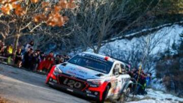 Sordo, durante el Rally de Montecarlo.