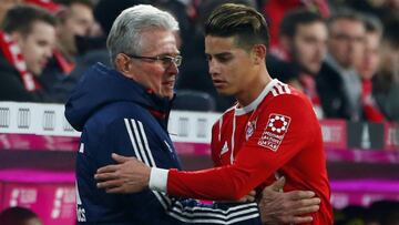 Jupp Heynckes y James Rodr&iacute;guez en el Bayern M&uacute;nich