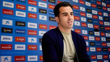 José Manuel Jurado habla en rueda de prensa tras un entrenamiento del Espanyol.