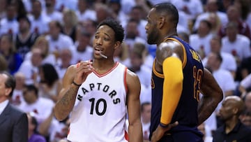 DeMar DeRozan y LeBron James.