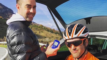 Jorge Azanza, durante un entrenamiento de la Fundación Euskadi.