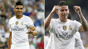 Casemiro backs out-of-favour James: "We all admire him"