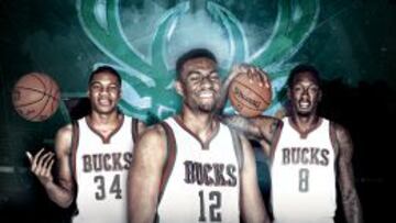 Giannis Antetokounmpo, Jabari Parker y Larry Sanders, talento y juventud a raudales en Milwaukee.