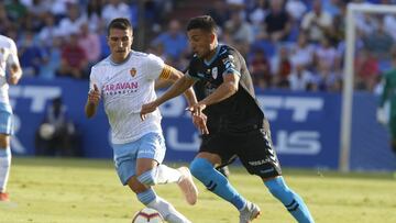 Cristian Herrera, frente al Real Zaragoza.