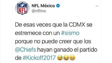 NFL México ofendió por su "broma" sobre el sismo