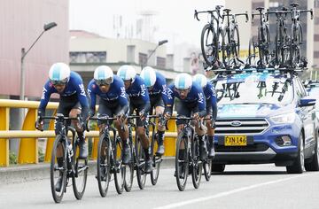 El Sky Team de Chris Froome ocupa la tercera casilla.