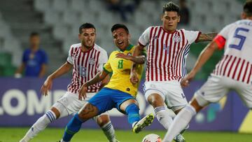En vivo online Brasil - Paraguay, quinta fecha del Sudamericano Sub 23, que se disputar&aacute; en el Centenario de Armenia desde las 8:30 p.m.