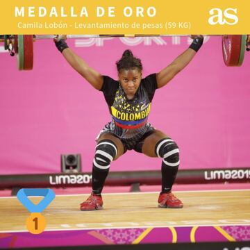 María Camila Lobón ganó el oro y aseguró que, “el envión era la parte definitiva de la competencia para mí y en donde saqué la diferencia. Nunca pensé en mi rival sino en dar lo mejor de mí”. Y añadió, “esta medalla pesa sacrificio, lágrimas, victorias, derrotas, fracasos”.