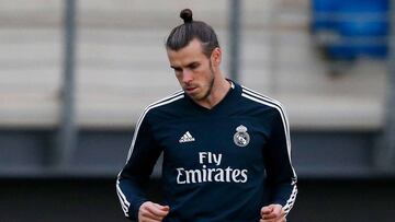 Gareth Bale entrena en Valdebebas.