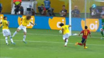 Ésta es la jugada en la que Marcelo toca el balón con la mano.