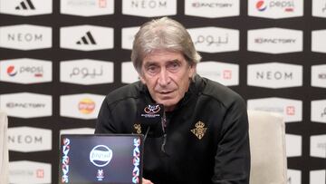 Manuel Pellegrini, en sala de prensa.