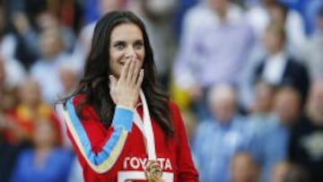 La rusa Yelena Isinbayeva, plusmarquista mundial de p&eacute;rtiga. 