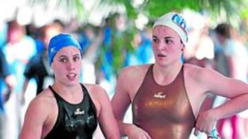 <b>ÉXITO. </b>Marina García (negro) y Conchi Badillo batieron récords.