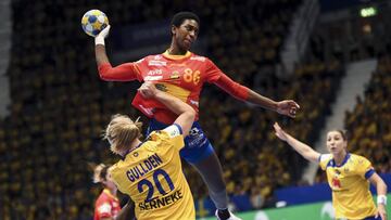 Alexandrina Cabral, en uno de sus goles.