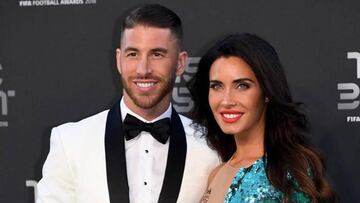 Sergio Ramos y Pilar Rubio posando en los Premios &#039;The Best&#039; 2018.