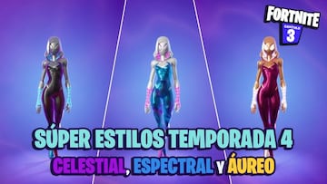 C&oacute;mo conseguir las skins Celestial, Espectral y &Aacute;ureo en Fortnite Temporada 4