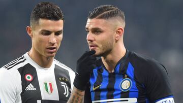 Cristiano Ronaldo (Juventus) y Mauro Icardi (Inter Mil&aacute;n) en el partido de la Serie A que enfrent&oacute; a ambos equipos en diciembre de 2018.