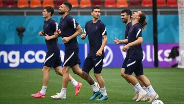 Lucas, durante un entrenamiento con Francia.