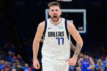 Luka Doncic #77 of the Dallas Mavericks 