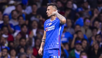 Augusto Lotti celebrates his goal 1-0 of Cruz Azul during the game Cruz Azul vs Santos, corresponding to Round 17 of the Torneo Clausura 2023 of the Liga BBVA MX, at Azteca Stadium, on April 29, 2023.

<br><br>

Augusto Lotti celebra su gol 1-0 de Cruz Azul durante el partido Cruz Azul vs Santos, Correspondiente a la Jornada 17 del Torneo Clausura 2023 de la Liga BBVA MX, en el Estadio Azteca, el 29 de Abril de 2023.