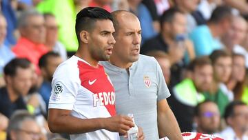 Falcao García y Leonardo Jardim, jugador y técnico del Mónaco