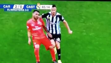El Castilla clama por este brutal codazo del Cartagena