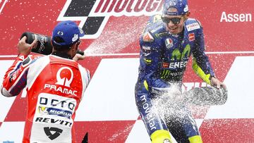 Assen examina a Rossi y Yamaha