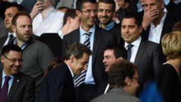 Bartomeu, Sarkozy y Manuel Valls.
