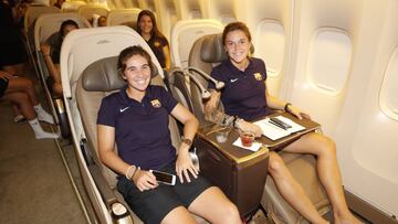 Barça arrive in Los Angeles - the women's team flew Business Class