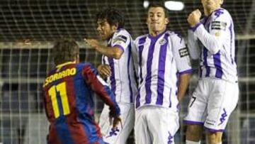 <b>OPORTUNIDADES. </b>Vallisoletanos y catalanes tuvieron ocasiones para marcar, pero el empate no se movió.