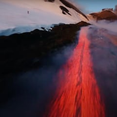 Publican el mejor vídeo de esquí junto a la lava del volcán Etna