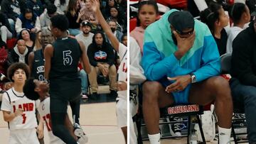 LeBron James’s viral reaction to his son Bryce’s epic poster fail