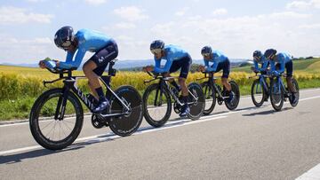 El Movistar de Nairo y Landa termina sexto en la crono a 33"